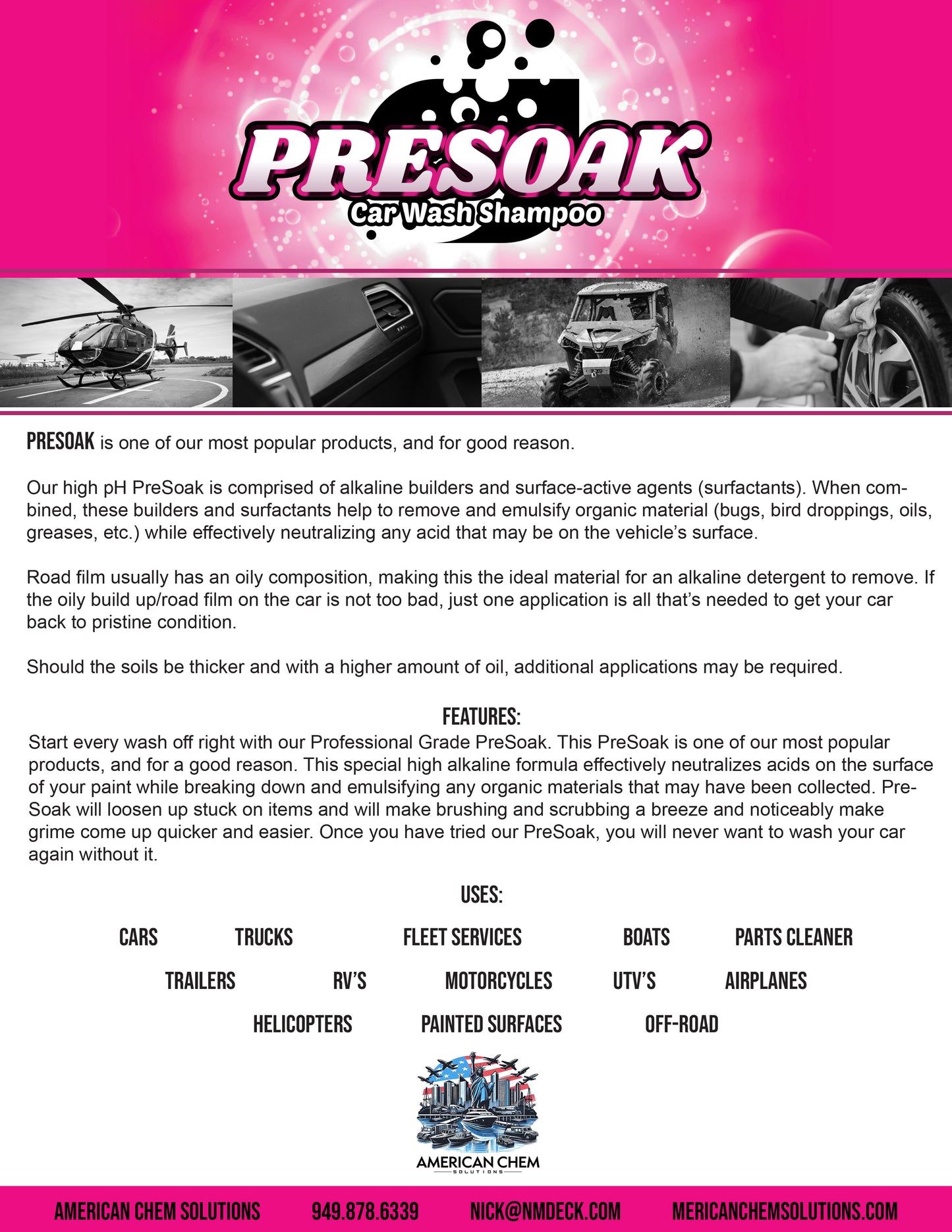 PRESOAK CAR WASH SHAMPOO
